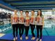 Le rappresentanti della Busto Nuoto al Campionato Nazionale invernale Master di Verona con l'allenatrice Chiara Vandone