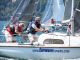L'equipaggio bustocco Crespi-Speroni di “Tomasini/How Lucky”. Sotto il vincitore: Enrico Negri