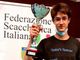 Simone Pozzari del circolo scacchi della Famiglia Legnanese, campione italiano under 16