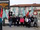 I dipendenti davanti alla Fondazione Raimondi, Gorla Minore