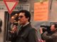 Maurizio Toniato durante una delle mobilitazioni, 30 anni fa