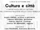 Cultura e città. Se ne parla a Comunità Giovanile