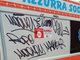 Una delle ambulanze deturpate