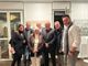 Stefano Chiodaroli con protagonisti e alcuni ospiti della mostra