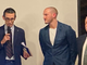 Giovanni Castiglioni (a sinistra) in una serata Panathlon con Stefano Rossini (Pro Patria Ginnastica) e l'ex presidente Massimo Tosi
