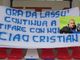 Lo striscione allo stadio Speroni