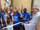 Un'altra bella immagine di don Giovanni Patella alla maratonina domenica scorsa