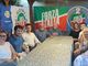 Il direttivo di Busto di Forza Italia. Sotto, il senatore Caliendo