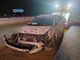 L'auto dopo l'incidente (foto da ilSaronno.it)