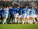 L'abbraccio tigrotto alla fine della partita (foto di Marco Giussani). Sotto Francesco Bonfanti in una foto con Paolo Tramezzani
