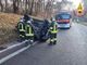FOTO. Auto si ribalta sullo svincolo dell'A26: paura per una ragazza di 25 anni