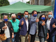 La Lega durante la visita di Cecchetti alcuni mesi fa: Manuela Maffioli e Paola Reguzzoni sono tra le otto donne in lista (prima la vicesindaco, poi Isabella Tovaglieri e il commissario). Tra i presenti il recordman Gorini