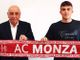 Leonardo Colombo, classe 2005, con Adriano Galliani nella foto ufficiale del Monza