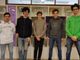 Gli studenti del Tosi e, sotto, la medaglia d’oro Tommaso Licini