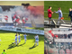 Momenti di gioco e di tifo in Pro Patria-Triestina
