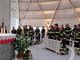 L'omaggio ai vigili del fuoco morti durante l'incendio in Basilicata