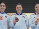 La nazionale femminile italiana: al centro l'atleta solbiatese. Foto dalla pagina di Roberta Dominici - Skorpion Karate