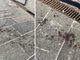Busto, macchie di sangue in piazza Vittorio Emanuele