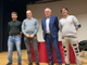 Da sinistra Bianchi, don Corvi, Fantinati e Grima
