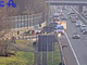 I soccorsi allo svincolo (foto dalla webcam di Autostrade per l'Italia)
