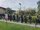 Gli alpini in partenza per Biella da Mornago