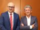 Il direttore generale della Bcc Roberto Solbiati (a sinistra) con il presidente Roberto Scazzosi (a destra)