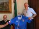La presentazione della nuova maglia con il presidente Bonanno e il sindaco Coghetto