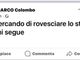 Lo screenshot della pagina Facebook del sindaco di Daverio Marco Colombo hackerata da ormai cinque giorni
