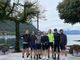 La foto del dj Linus e dei suoi amici ciclisti scattata a Caldè sul lago Maggiore e pubblicata sulla pagina Instagram di Linus