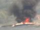 Motoscafo in fiamme sul lago Maggiore: intervengono i vigili del fuoco