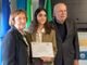 Giorgia Carrettani con i genitori di Maria Cattoni