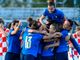 Nello scatto pubblicato dal sito ufficiale della Figc, la gioia delle Azzurre dopo la vittoria contro la Croazia