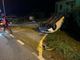 L'auto che si è ribaltata nella notte a Mesenzana (da Luinonotizie.it)