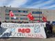 il presidio ad Origgio (foto Facebook Cgil Varese)