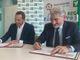 Alessandro Trentini e Raffaele Cattaneo alla firma del protocollo a Palazzo Lombardia