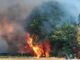 Foto dell'incendio a Cascina Colombara da IlSaronno.it