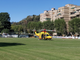 L'elisoccorso atterrato al campo sportivo