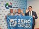 Il segretario generale regionale della Uil Enrico Vizza con i consigliere Gallizzi e Marrelli