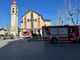 Pluviale pericolante per il vento forte. Intervento dei vigili del fuoco alla chiesa di Verghera