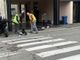 I rilievi della polizia locale questa mattina sul luogo dell'incidente
