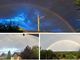 In grande l'arcobaleno avvistato a Bizzozero, qui sopra a destra quello della Rasa e a sinistra quello spuntato a Masnago