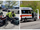 Nel riquadro a sinistra l'incidente di Luino (foto LuinoNotizie.it) A destra i soccorsi a Laveno(foto © SM da LuinoNotizie.it)