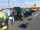 FOTO. Scontro tra due auto e un furgone: paura sull'A9