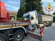 FOTO. Cede il manto stradale, camion &quot;imprigionato&quot; nell'asfalto