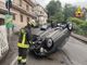 Auto si ribalta ad Azzate, ragazza di 22 anni finisce al pronto soccorso