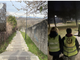 I gradini da e verso la Valle che saranno &quot;scalati&quot; con la San Gaudenzio Run e a lato i camminatori entrati in azione venerdì