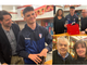 Leonardo Piran mentre estrae il tifoso vincente e viene premiato al bar Franco come tigrotto del mese; la presidente Patrizia Testa con Andrea Gambertoglio