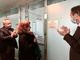 Da sinistra l'assessore Stefano Bruno Galli, la moglie di Daverio, Elena Gregori e il presidente della Regione Attilio Fontana