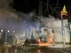 FOTO. Trasformatore con 6000 litri di olio in fiamme in una centrale di Cagno: vigili del fuoco al lavoro da stanotte