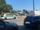 Una pattuglia della Polizia locale sul posto dell'incidente